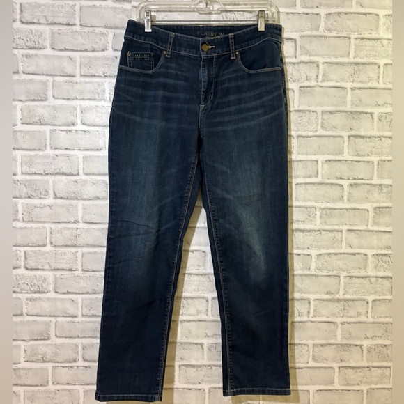 Ultimate fit platinum blue Chicos denim jeans, size 0.5 regular- 6 - Picture 1 of 9